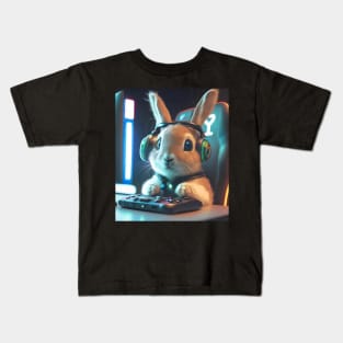 Gamer rabbit Kids T-Shirt